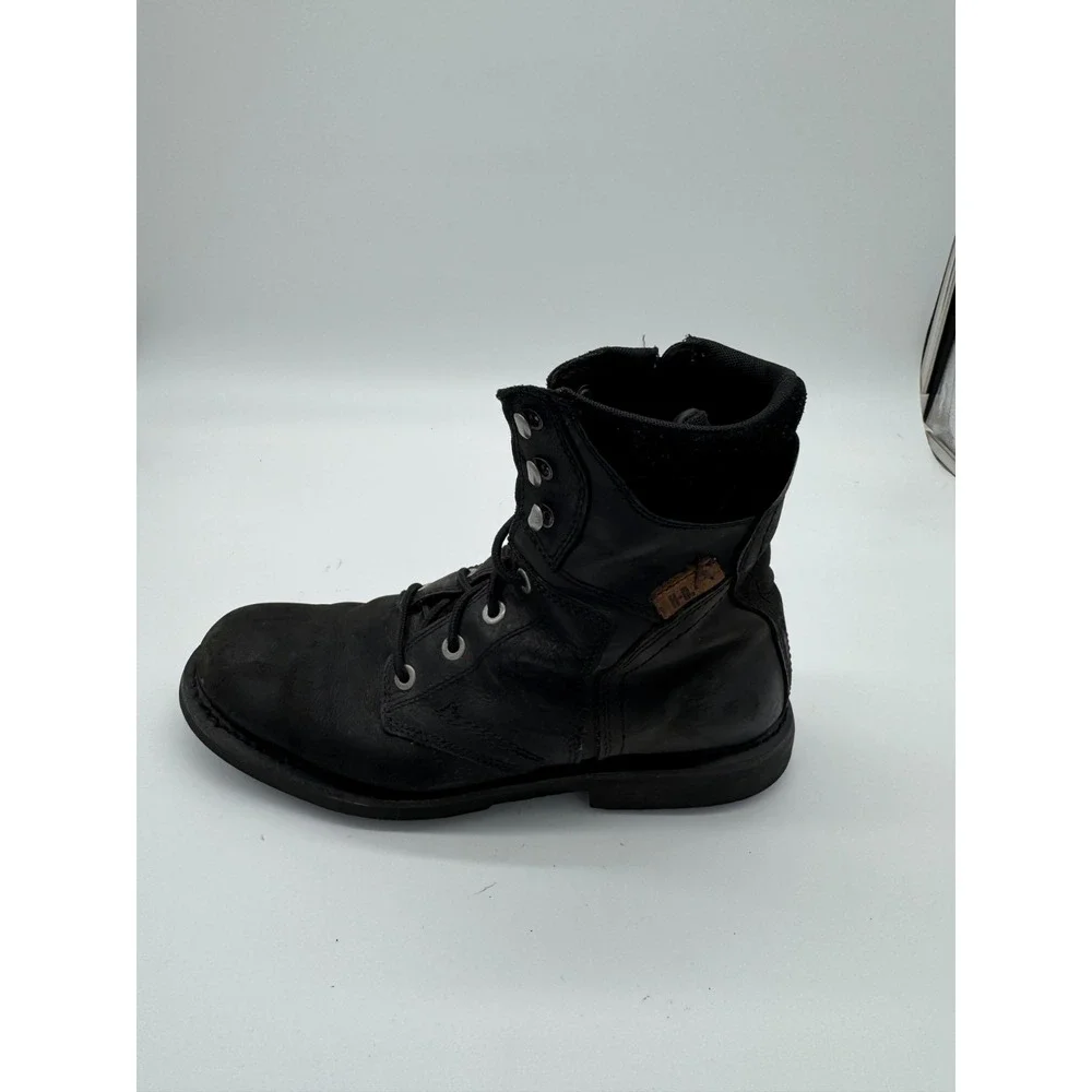 Harley-Davidson Men's Black Leather Riding Boots Size 11M D94284 Zip Up - Picture 10 of 11